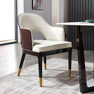 Modern Wooden Leather Dining Chairs Set of 4 / Lixra