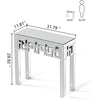 Geometric Design Mirrored Finish Accent Table / Lixra