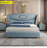 Elegant Leather Upholstered Bed with Wooden Structure / Lixra
