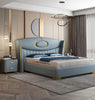 Elegant Leather Upholstered Bed with Wooden Structure / Lixra