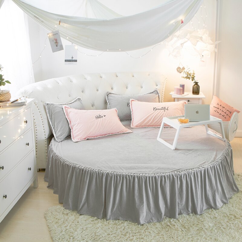 Comfortable Velvet Fabric Round Bedsheet / Lixra