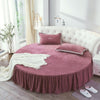 Velvet Fabric Round Bedsheet And Pillowcover