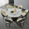 Round Marble Top Dining Table With Detachable Lazy Susan / Lixra