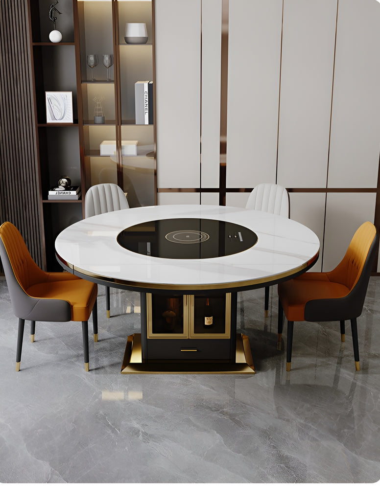 Multifunctional Extendable Marble Dining Table Set / Lixra