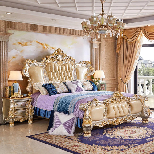 European-Style Classic Design Leather Bed / Lixra