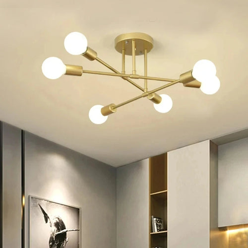 Retro Elegance Soft-Glowing Semi-Flush Mounted Ceiling Light/ Lixra