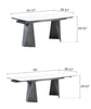 Majestic Marble Extendable Dining Table Set / Lixra