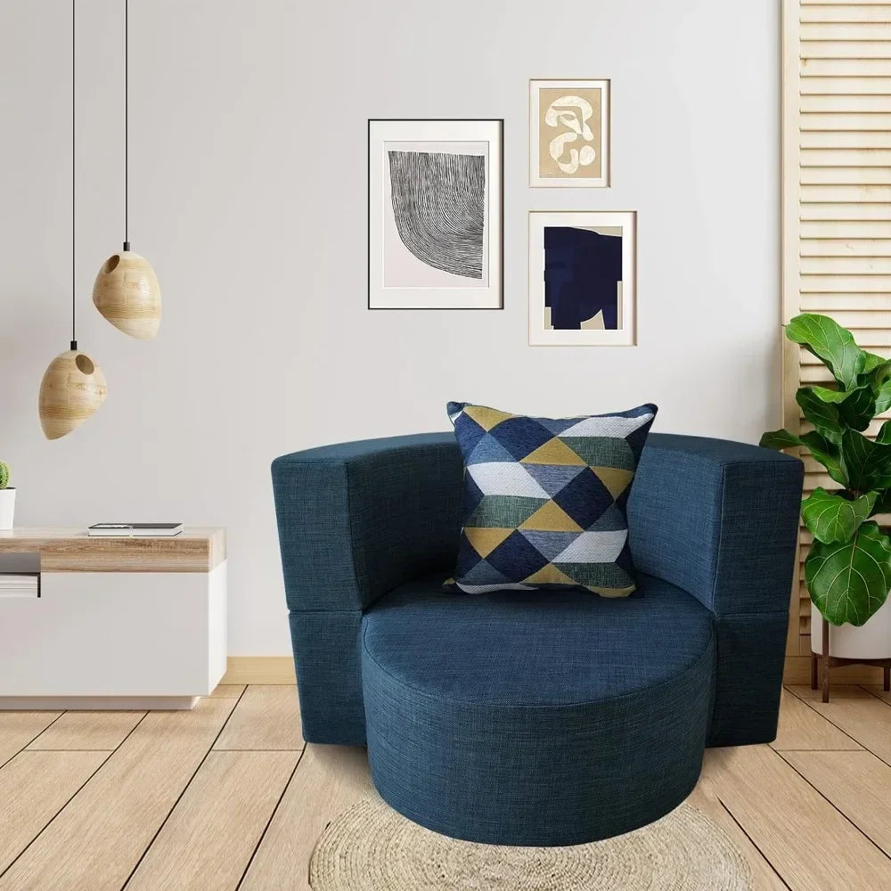 Modern Convertible Linen Fabric Accent Chair / Lixra