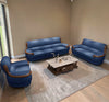 Leather Upholstered Indoor Wooden Sofa Set / Lixra