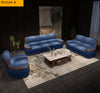Genuine Leather Upholstered Wooden Sofa Set  / Lixra