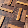 Natural Elegance 3D Self-Adhesive Wood Mosaic Tiles / Lixra