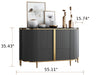 Modern Style Marble Top Wooden Buffet Table With Storage / Lixra