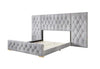 King Size Diamond Tufted Modern Soft Velvet Bed / Lixra