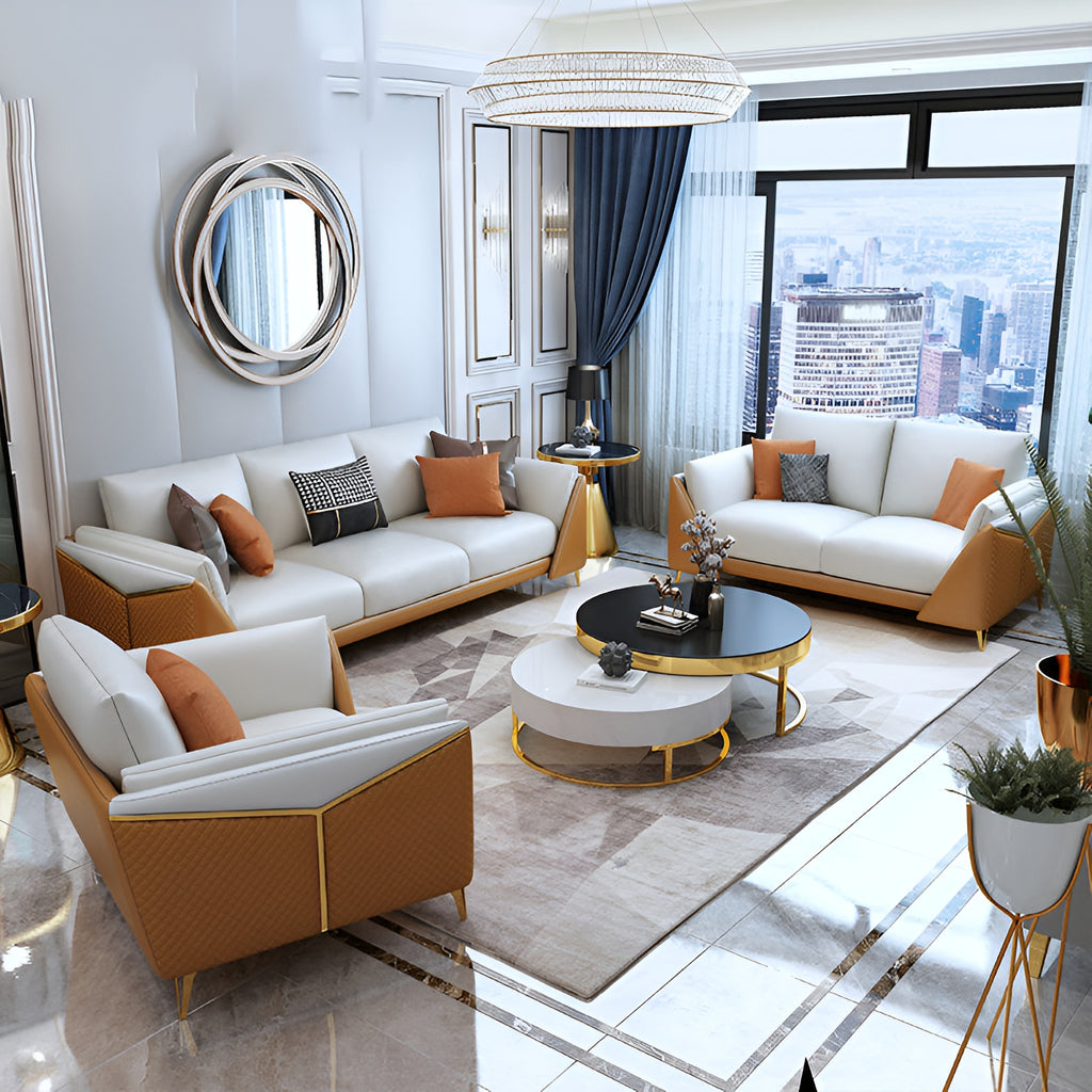 Luxurious 1-2-3-Seater Leather Sofa Set / Lixra