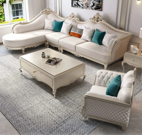 Classical Liville Sectional Leather Couch / Lixra