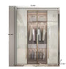 Glass Fusion Wooden Combination Wardrobe With Large Capacity / Lixra