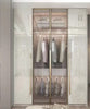 Glass Fusion Wooden Combination Wardrobe With Large Capacity / Lixra