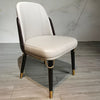 Set Of 4 Comfort Leather Dining Chairs / Lixra