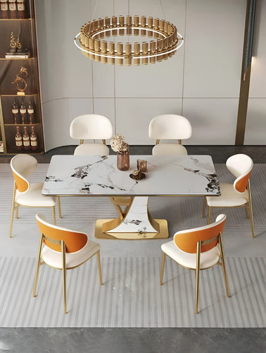 Excellent Finish Marble Dining Table Set / Lixra