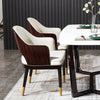 Multipurpose Meticulous Wooden Polished Leather Dining Chair / Lixra