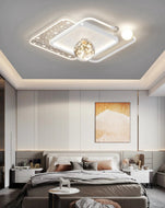 Rectangular Dazzling Crystals Flush Mount / Lixra
