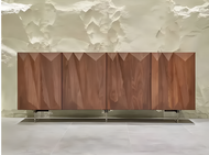 Modern Geometric Wooden Buffet Table / Lixra