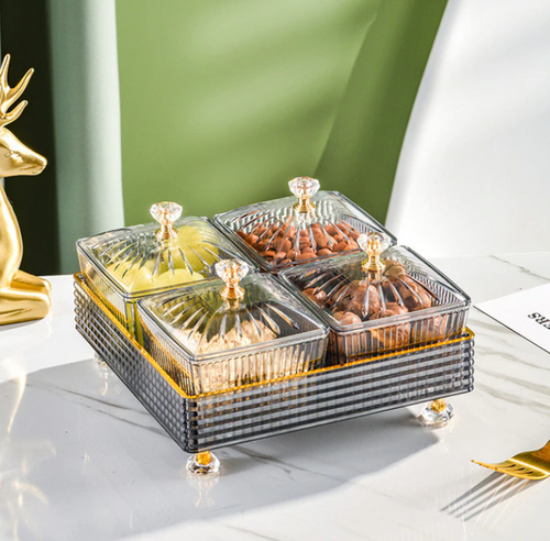 Luxurious Refreshment Tray for Snacks and Dried Fruits/Lixra
