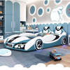 Sporty Car-Shaped Children's Bed/Lixra