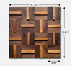 Natural Elegance 3D Self-Adhesive Wood Mosaic Tiles / Lixra