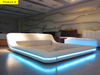 Elementary Design Leather Bed With LED Lights / Lixra