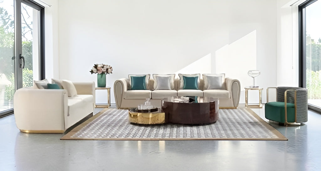 Aesthetic Velvet Fabric Sofa Set / Lixra