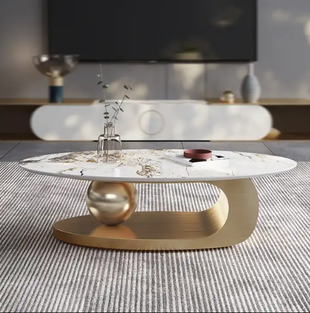 Elegant and Luxury Modern Oval Coffee Table/Lixra