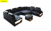 Modern and luxurious Leather Manual Recliner Sectional Sofa / Lixra
