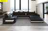 The Luxe Lounge Leather Sectional Sofa with Recliner/Lixra