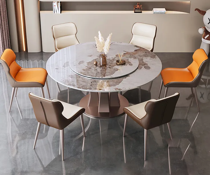 Luxurious Round Dining Table Set with chairs/Lixra