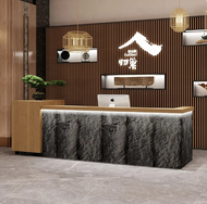 Frontline Connection Wooden Reception Desk / Lixra