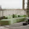 Modular Curved Velvet Fabric Sofa / Lixra