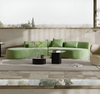 Modular Curved Velvet Fabric Sofa / Lixra