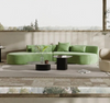 Classic Clean Lines Green Velvet Sofa / Lixra