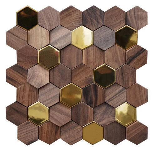 Luxurious 3D Self-Adhesive Wood Mosaic Tiles / Lixra