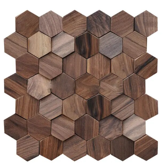 Luxurious 3D Self-Adhesive Wood Mosaic Tiles / Lixra