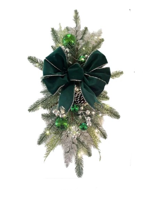 Festive Christmas Wreath Set With Light