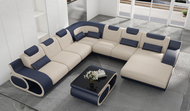 Luxurious U-Shaped Leather Sectional sofa / Lixra