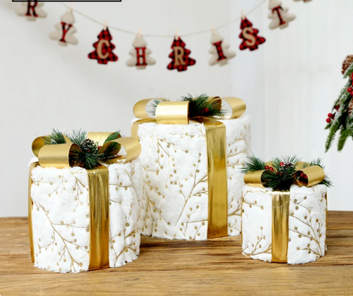 Festive Treasures 3-Piece Christmas Gift Box Set/Lixra