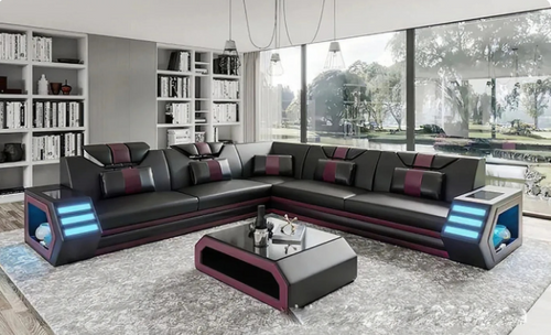 Futuristic L-Shaped Sectional Sofa Set / Lixra