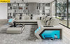 Futuristic L-Shaped Sectional Sofa Set