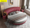 Modern Tufted Stylish Round Leather Bed / Lixra