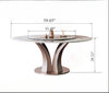 Chic and Stylish Round Marble Top Dining Table Set / Lixra