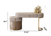 Metal-Embellished Fabric Bed with Spacious Headboard / Lixra