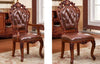 Set Of 4 European Leather Dining Chairs / Lixra